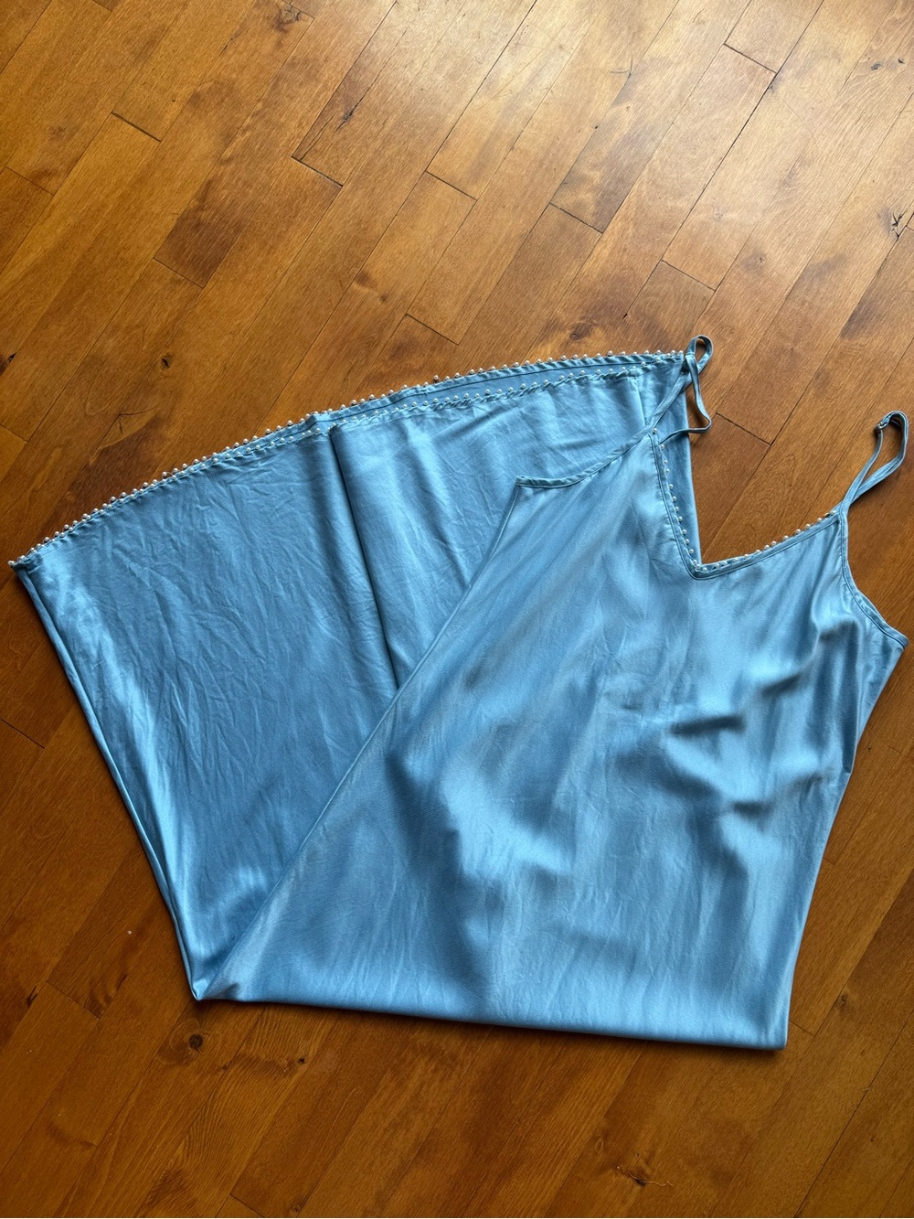 Baby blue Silk Slip Dress by Silk Laundry